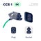 CCS Combo 1 Standard Charging Connector Plug and Socket