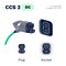 CCS Combo 2 Standard Charging Connector Plug and Socket