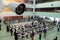 CCTV Camera with Blurred Group of People in hall