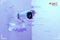 CCTV camera with glitch effect