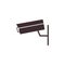 CCTV camera icon for street video surveillance system caution, warning. Digital cam monitoring and observing symbol