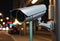 CCTV Camera or surveillance operating on street. Generative AI