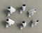 CCTV cameras on the wall. 3D illustration