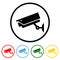 CCTV Icon with Color Variations