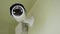 Cctv installed on the wall to property security, indoor security. Indoor surveillance camera, closeup