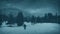 CCTV Man Walks Through Deep Snow In The Mountains