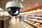 CCTV Observation camera in a supermarket