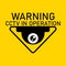 Cctv in operation warning sign. Security video round camera surveillance. Vector clipart and drawing.