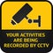 CCTV pictogram, video surveillance sign