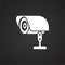 CCTV related icon on background for graphic and web design. Simple illustration. Internet concept symbol for website