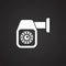 CCTV related icon on background for graphic and web design. Simple illustration. Internet concept symbol for website