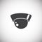 CCTV related icon on background for graphic and web design. Simple illustration. Internet concept symbol for website