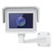 CCTV security camera. Front view. White surveillance system