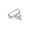 Cctv, security digital camera, protection thin line icon. Linear vector symbol