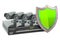 CCTV system with shield, 3D rendering