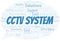 Cctv System typography vector word cloud.