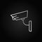 CCTV vector concept silver icon in thin line style