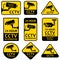 CCTV video surveillance security camera sticker. Vector illustrations