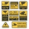 CCTV warning sign set, video system control