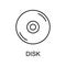 CD disc icon. Element of simple music icon for mobile concept and web apps. Thin line CD disc icon can be used for web and mobile