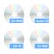 CD disk icons. Vector illustration.