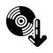 cd download file glyph icon vector illustration
