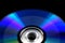 CD DVD disc recorded on black isolated