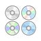 CD DVD icon disc vector blank illustration. Compact disk dvd music audio