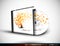 CD Flourish Cover Design with 3D Presentation Temp