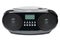 CD Player. Old fashioned retro CD Boombox with speakers. Play CDs, listen AM FM radio music