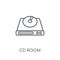 CD Room linear icon. Modern outline CD Room logo concept on whit