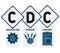 CDC - Centers for Disease Control acronym  business concept background.