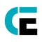 CE, CIE initial geometric company logo