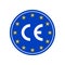 CE marking label, European Conformity certification mark. Vector EU high quality stars