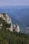 Ceahlau Massif mountain cliffs in Romania