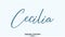 Cecilia Female name - Elegant Handwritten Lettering Modern Calligraphy Text