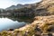 Cecret small alpine lake in Albion Basin, Utah at sunrise