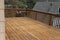 Cedar deck on the upstairs of a home