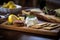 cedar plank with ricotta cheese, lemon and rosemary