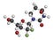 Cedazuridine drug molecule. 3D rendering. Atoms are represented as spheres with conventional color coding: hydrogen white,