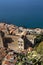 Cefalu Cathedral seen from above, Arab-Norman architecture in Sicily