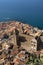 Cefalu Cathedral seen from above, Arab-Norman architecture in Sicily