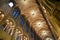 Ceiling of the central nave of the Notre-Dame cathedral in Paris, France.