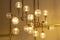 Ceiling chandelier from  variety of lamps. modern design, loft, unusual lamp