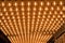 Ceiling covered in filament light bulbs