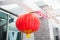 Ceiling decorated with hanging chinese lanterns