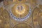 Ceiling decorated with painting of Saints in orthodox church, Saint Sava Temple, Belgrade