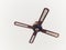 Ceiling fan against white background. Electrical, design, climate, hot, fresh air, interior, summer.
