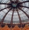 The ceiling of the Gallery lafayette, art nouveau style, biggest commercial centre of Paris, France