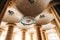 Ceiling in the Hall of a Hundred Columns in the Park Guell in Barcelona, Spain